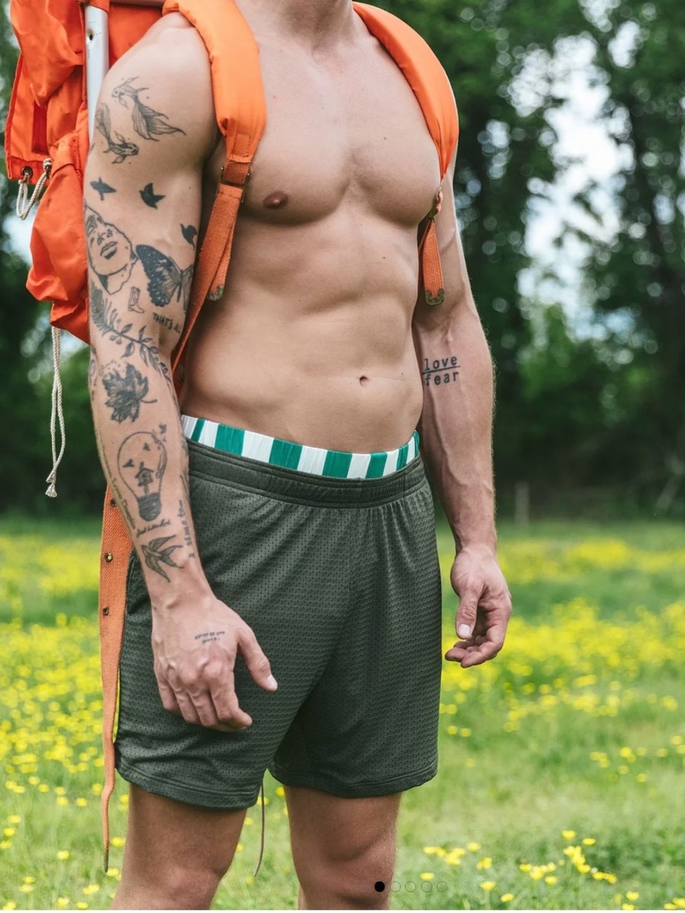 Men's Olive Athletic Mesh Shorts with Elastic Waist